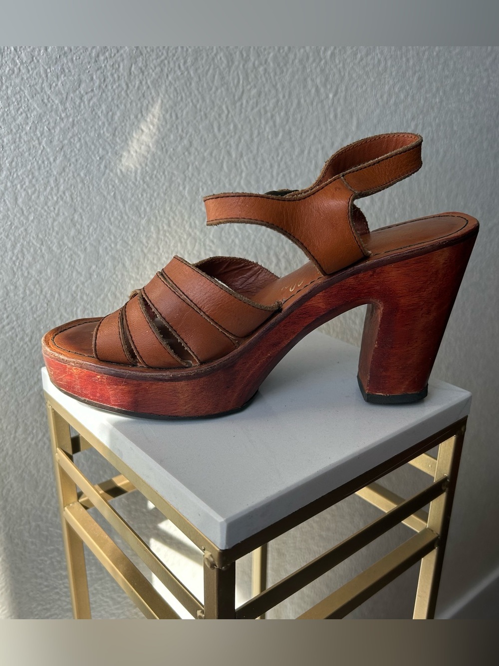 Vintage Rapallo mule clog Sandals with Buckle Strap Size 6N